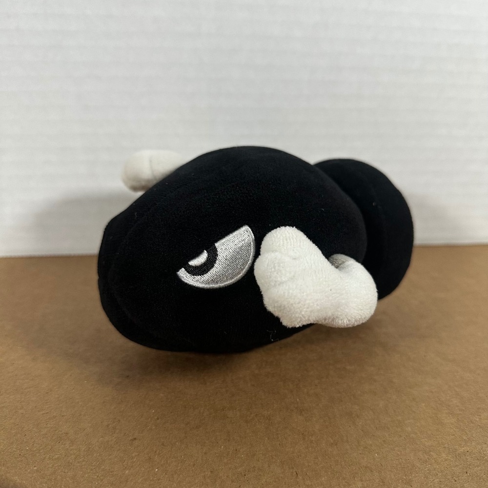 Nintendo Bullet Bill Plush Toy Unisex 6in Black Good Super Mario Bros 2011